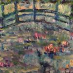 Painted in Monet waterlily  Garden  Giverny, France. Sold. Collection in India. 